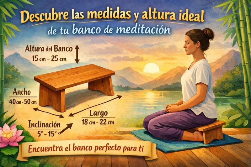 Descubre las medidas y altura ideal de tu banco de meditación