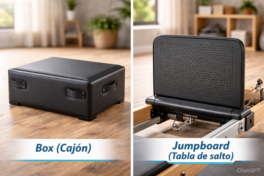 Box (cajón) y Jumpboard (tabla de salto)