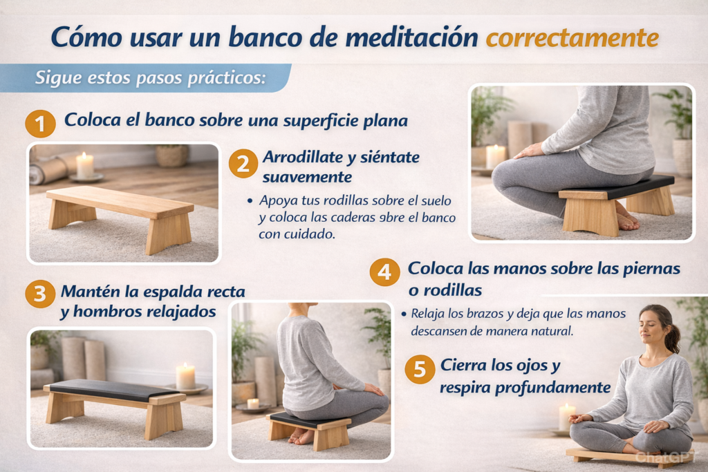 Cómo usar un banco de meditación correctamente