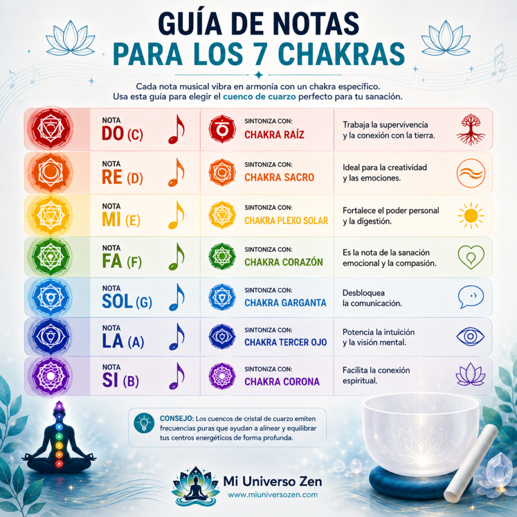 Guía de Notas para los 7 Chakras